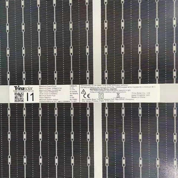 Q1 Trina Solar Panel 445W 450W 500W 600W 700W High Reliability With Best Manufacturing Techniques