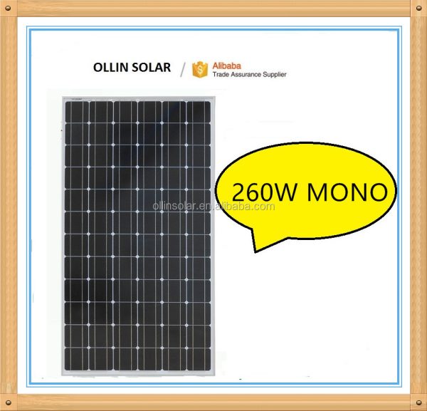 Factory directly sale mono crystalline solar panel 20w 30w 40w 50w 60w 80w 100w 120w 250w 260w